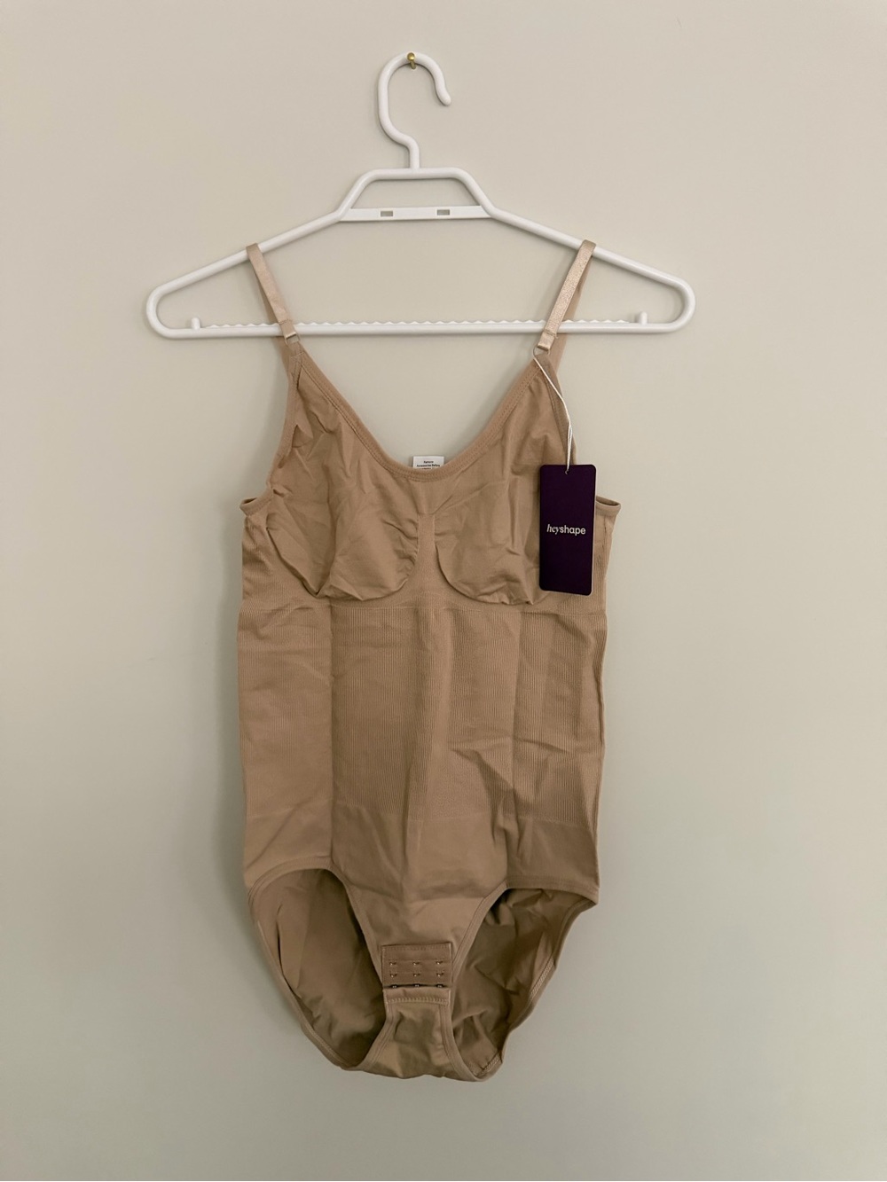 Light Beige Shaping Bodysuit with Adjustable Straps